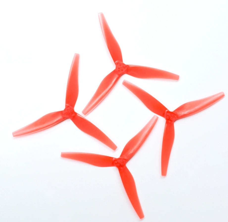 EMAX Avia 5030 - Ultralight 5" 3 Blade Propeller Set - Red